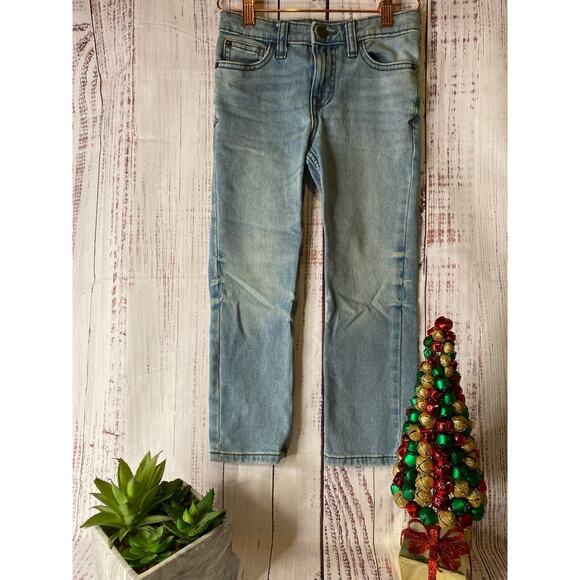 Cat & Jack Slim Super Stretch Blue Jeans Girls Sz 6 - Picture 5 of 12